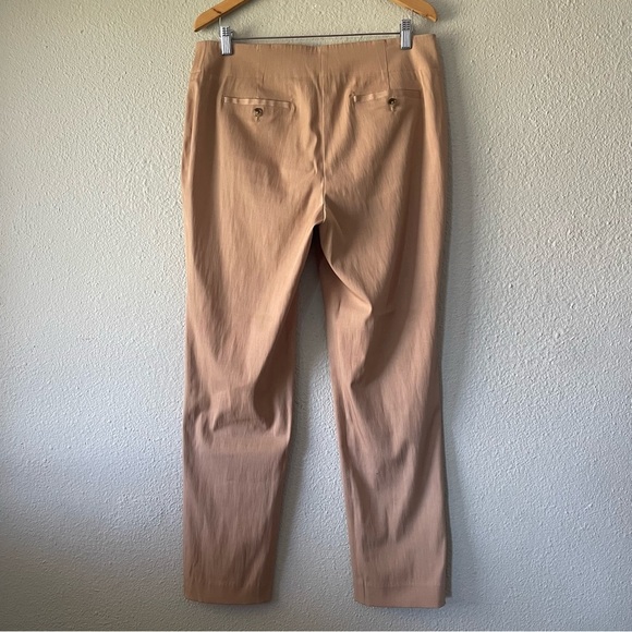 🚨Chico’s Black Label Pleated Trouser Pants Women’s M (10) Tan Slacks Office Work - Picture 2 of 14